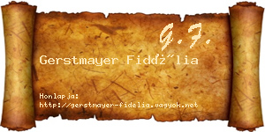 Gerstmayer Fidélia névjegykártya